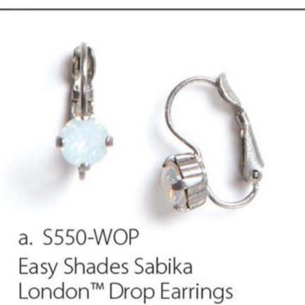 Sabika Easy Shades London Drop Earrings – White Opal